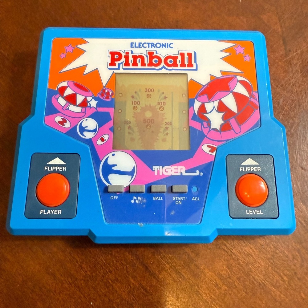 Tiger Electronic Pinball Handheld‎ Video Game Tested Vintage Blue 80's